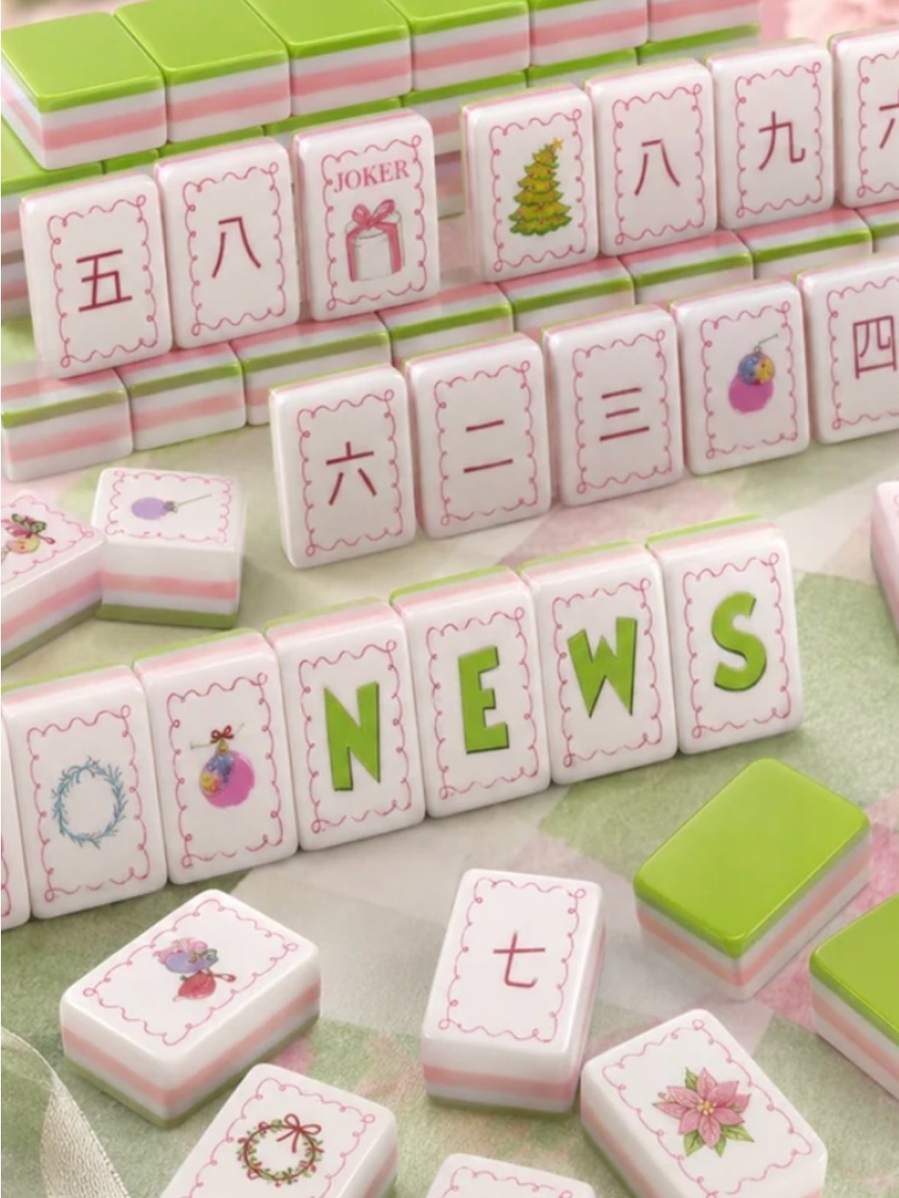 New! Grinchmas American Mahjong 4-layered set Acrylic 160 tiles - Picture 4 of 6